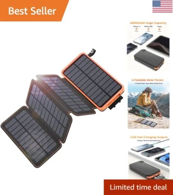 Banco de energia carregador solar Expedition-Grade: 25000mAh, à prova d'água, carregamento duplo - Imagem 1 de 4