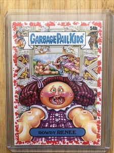 Garbage Pail Kids Go on Vacation Rowdy Renee 54b RED Parallel 06/75