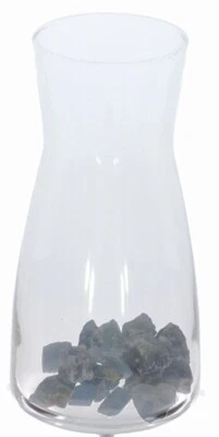 200 g (9,04 € */ 100 g) Calcit blau Rohsteine & Glaskaraffe  - Stabilität & Knoc - Bild 1 von 2