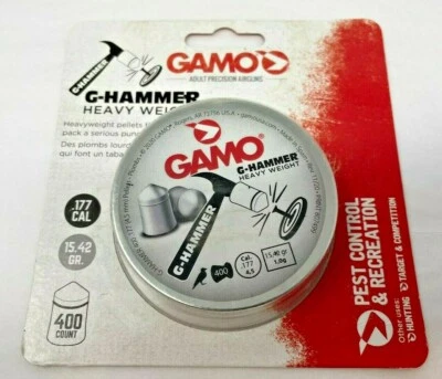 GAMO G-Hammer Heavy Weight Pellets 177 400 Count Pest Control & Recreation
