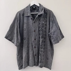 Vintage Hang Ten Thick Cotton Button Up Graphic Shirt - Mens Size Large - Aus  - Picture 1 of 11