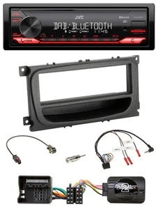 JVC DAB Lenkrad Bluetooth USB Autoradio für Ford Mondeo S-Max 07-14 schwarz Abla - Bild 1 von 10