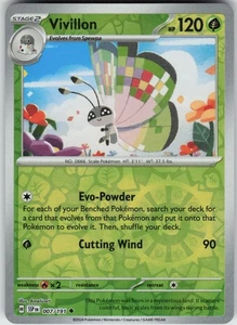 PO-01 Reverse Holo Vivillon 007/191 SV08: Surging Sparks - Picture 1 of 1