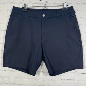Lululemon Athletica Chino Shorts Mens 33 Blue 7" Commission Commuter Golf Preppy - Picture 1 of 12