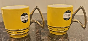 2024 NEW Set of 2 Star Trek Coffee Mug Cup 22 oz Yellow Gold Handle NCC-1701 - Picture 1 of 9
