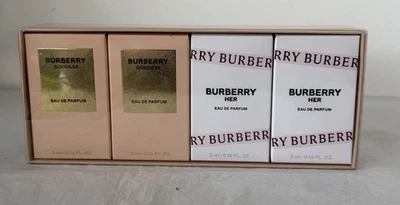 BURBERRY MINIS | Women's 4 Pcs Gift Set: 2x5 ml Goddess, 2x5 ml Her | SEALED - Image 1 of 3