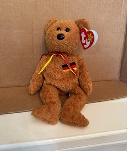 NWT Ty Beanie Baby German Teddy Bear Germania (German Poem On Hang Tag) - Picture 1 of 2