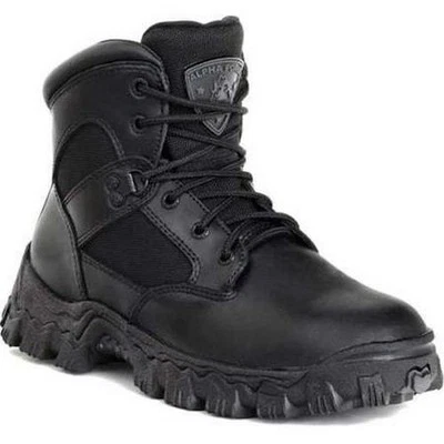 Botas de trabajo Rocky para hombre punta compuesta impermeables cuero negro talla 10 ancho EH Foto 1 de 3