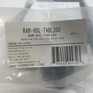 RAM-HOL-TABL20U RAM TAB-LOCK IPAD AIR W/ CASE (EB-1716) - Afbeelding 1 van 2