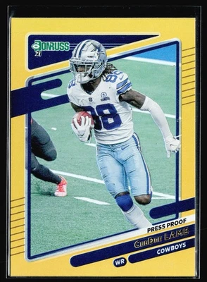 CeeDee Lamb 2021 Donruss #190 Press Proof Premium - Image 1 of 2
