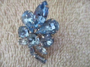 Blaue Strass Brosche Anstecknadel - Bild 1 von 2