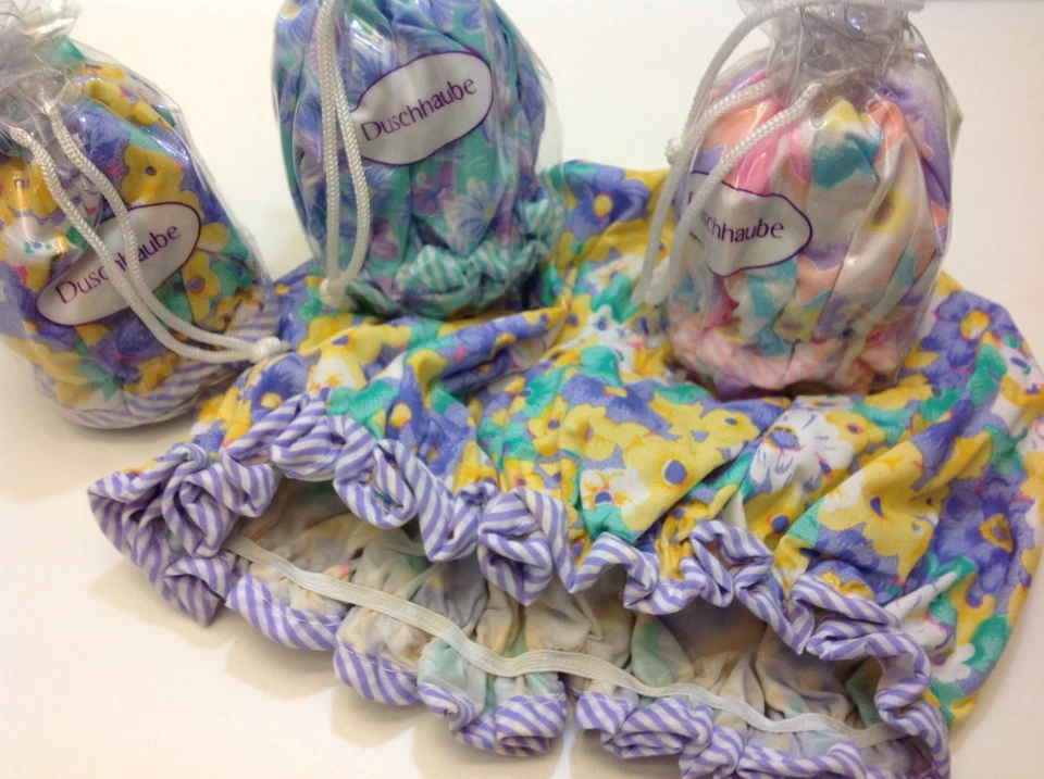 Duschhaube Retro Waschhaube Doppelwandig Extra-Volumen waschbar - Bild 1 von 1