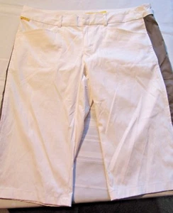 LOLE WOMEN'S WHITE WALK, GOLF QUICK DRY WATER REPELLENT UPF 50 CAPRIS SIZE 6 - Picture 1 of 6