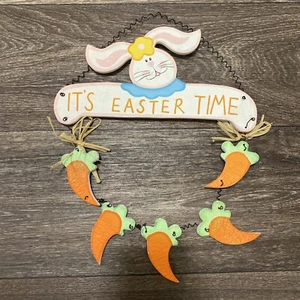 Easter Bunny Door Decor-Easter Bunny With Carrots-Happy Easter- Home-Classroom - Picture 1 of 6