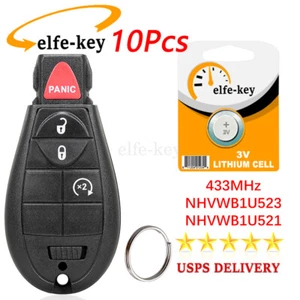 10 4B Remote Start Key Fob For Dodge Ram 1500 2500 Jeep Grand Cherokee 2008-2012 - Picture 1 of 8