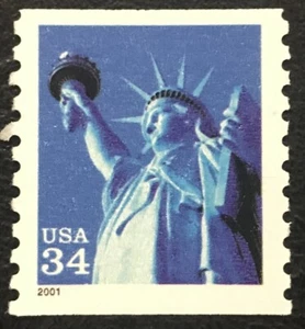 2001 Scott #3476 - 34¢ - STATUE OF LIBERTY - Coil Single Stamp - Mint NH - Picture 1 of 1