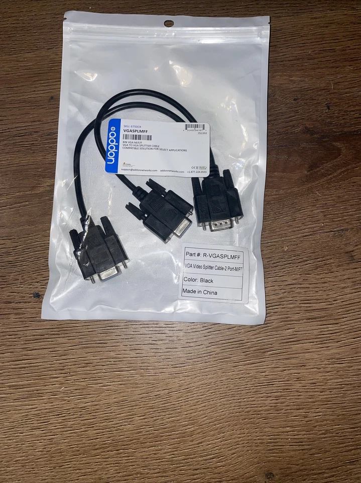 8in VGA M/F/F BGA To Splitter Cable C393 - Image 1 of 1