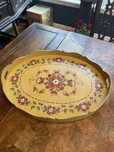 Vintage Wood Painted Tray - Picture 1 of 8