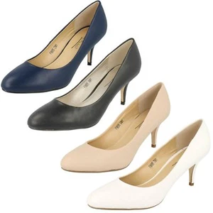SALE Ladies F9695 synthetic court shoe by Anne Michelle WAS £21.99 NOW £15.00 - Picture 1 of 17