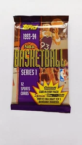 1x NBA TOPPS 93 94 Series 1 BASKETBALL Sealed Wax Booster Pack Jordan PSA fleer - Picture 1 of 3