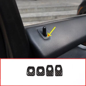 4pcs Carbon Fiber ABS Door Lock Knob Pins Cover Trim for BMW X5 F15 X6 F16 14-18 - Picture 1 of 8
