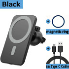 Magnetic Wireless Car Charger Mount Holder Fr iPhone Magsafe 15 14 13 12 Pro Max