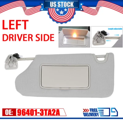 Left Driver Side Sun Visor W/ Lamp For 2013-2018 Nissan Altima Gray 96401-3TA2A Foto 1 de 4