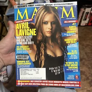 MAXIM Magazine October 2004 First Annual Music Extravaganza - Avril Lavigne - Picture 1 of 2