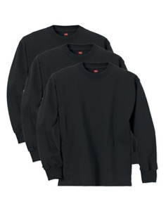 6 Hanes Boys' ComfortSoft Long Sleeve Tee Shirts O5546