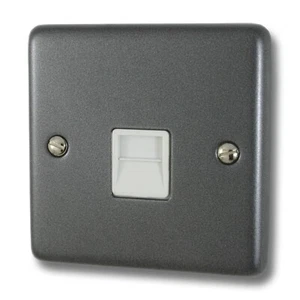 G&H CP33W Standard Plate Pewter 1 Gang Master BT Telephone Socket - Picture 1 of 1