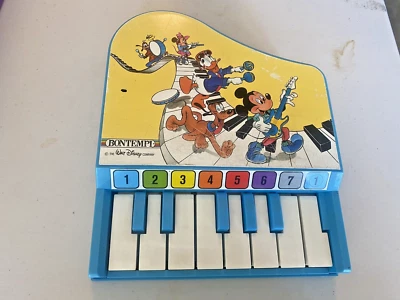 bontempi disney piano blue made in italy mickey pluto donald duck daisy goofy - Image 1 of 4