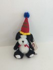 Rare Boyds Bear Happy Birthday Mini Plush Dog 4" Party Hat With Tags #567107 C25