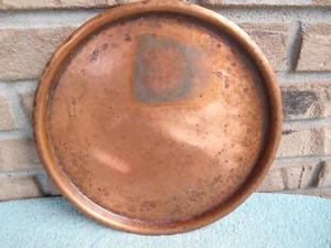 RARE VINTAGE AVON COPPER SMITH 11" SERVING TRAY HAND HAMMERED SPUN SOLID COPPER - Picture 1 of 15