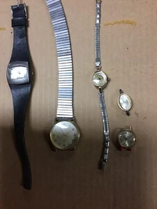 LOT OF 5 WATCHES Elgin Timex Sundial - Picture 1 of 7