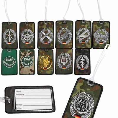 UNBEKANNT Bundeswehr Kofferanhänger mit Barettabzeichen Gepäckanhänger für Tasche Rucksack