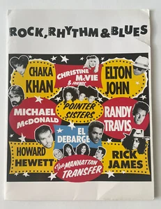 VTG Rock Rhythm Blues 1988 Media Press Promo Kit Photos Elton John Rick James - Picture 1 of 12