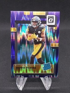 2022 Donruss Optic George Pickens Purple Shock Prizm Rated Rookie RC #223