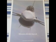 Affiche poster avion militaire LOCKHEED MARTIN WHY ENEMY PILOTS DON'T SLEEP WELL