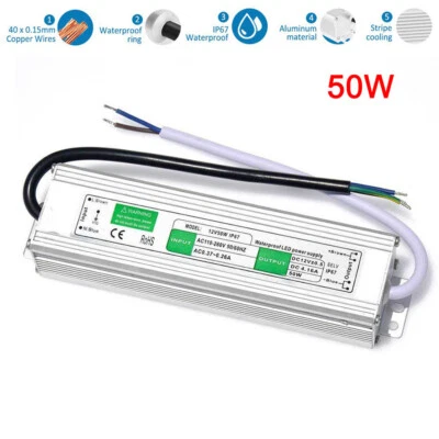 LED Power Supply Waterproof 110V to DC 12V Voltage Converter Transformer Adapter - Image 1 of 4
