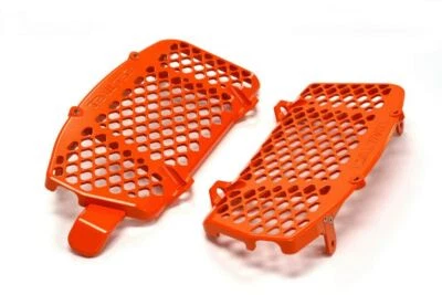 Trail Tech 0151-RB03 orange radiator guard for 2017-2021 125-501 Husqvarna & KTM - Image 1 of 3