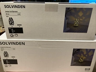 Ikea SOLVINDEN Lámpara de Pie LED Exterior, Funciona con Pilas 17 3/4" 11 3/4” Lote 2 Foto 1 de 4