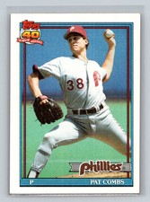 1991 Topps #571 Pat Combs Philadelphia Phillies Baseball Card