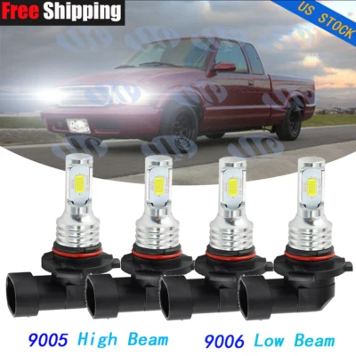 6000K White Headlight Bulbs For GMC Sonoma 1994-2004 High & Low Beam Set of 4 - Image 1 of 4