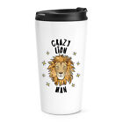 Crazy Lion Man Stars Travel Mug Cup Funny Animal Thermal Joke Tumbler