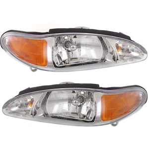 New Head Lamp Assembly LH & RH Fits 1997-02 Ford Escort XS4Z13008AA XS4Z13008BA - Picture 1 of 10