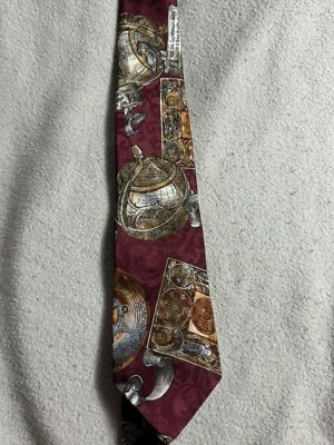 Brújula Globo Corbata de Colección Speakeasy Atlas Años 90 Granate Maestro Papá Regalo Foto 1 de 4