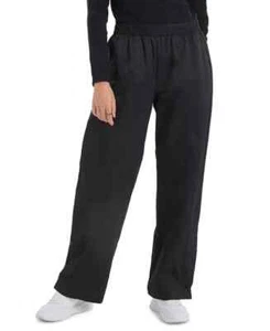 Champion High Rise Snap Cuff Straight Leg Pants Women's L Black Elastic Waist - Picture 1 of 14