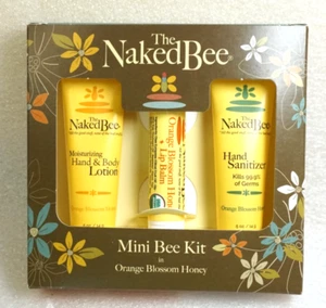 The Naked Bee Orange Blossom Honey Mini Bee Kit Lotion Lip Balm Hand Sanitizer - Picture 1 of 5