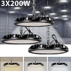 3x 200W UFO LED Hallenbeleuchtung Industrielampe High bay Hallenstrahler Lampe