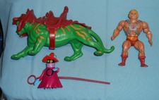 vintage heman MOTU lot HE-MAN + BATTLE CAT + ORKO